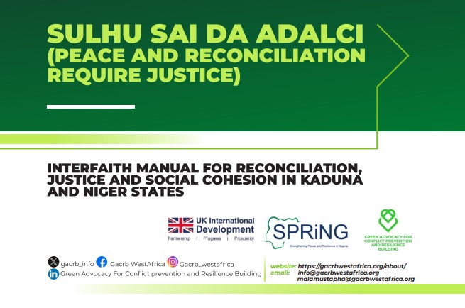Interfaith Manual for Reconciliation in Kaduna and Niger States